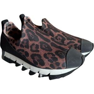Dolce & Gabbana‎ Ibiza Leopard Print Slip On Sneakers, Size 6.5, EU 37